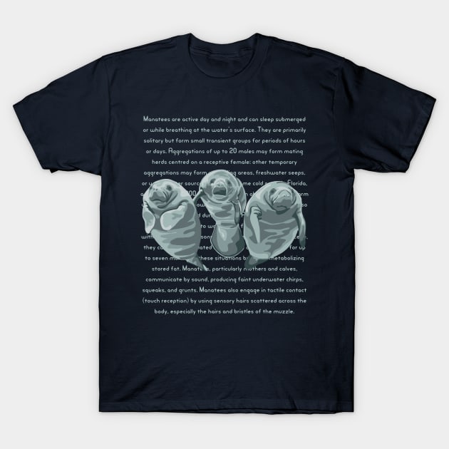 Information About Endangered Manatees T-Shirt by Slightly Unhinged